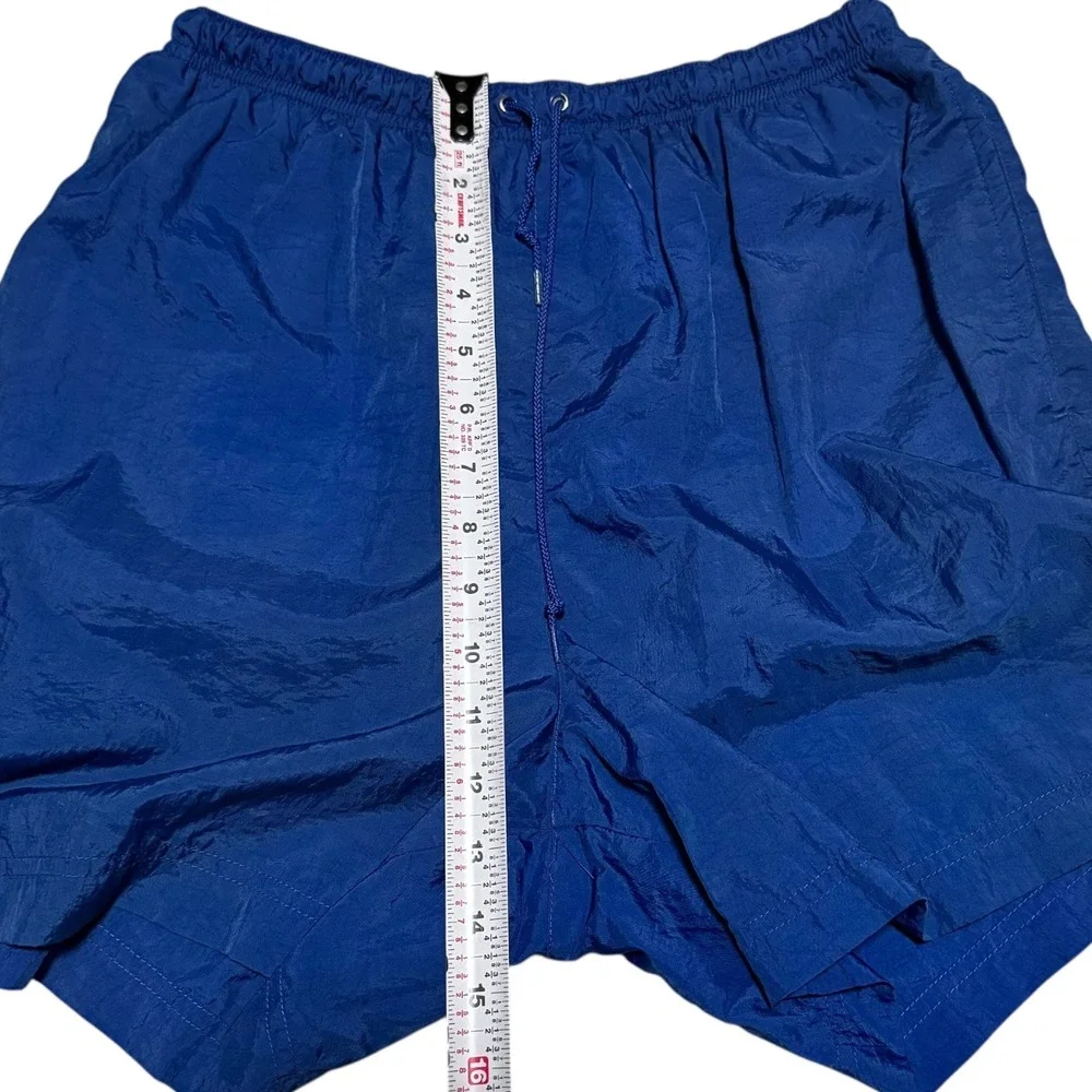 Vintage 90s Nike Nylon Embroidered Swoosh Athletic‎ Distressed Shorts Youth L